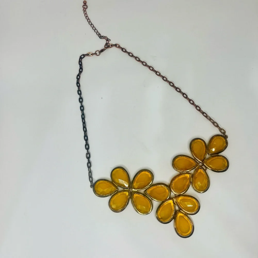 Vintage Bold Orange Statement Necklace – 11